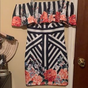 Off the shoulder ruffled dress!